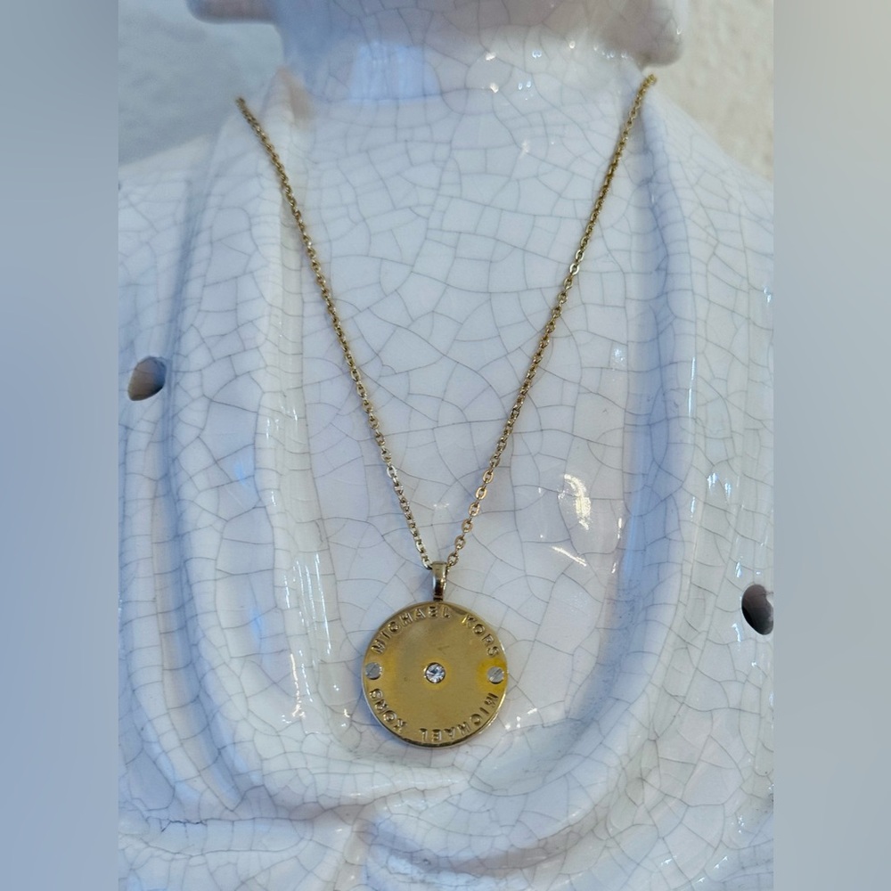 Michael Kors Gold Disc Necklace - Picture 11 of 12